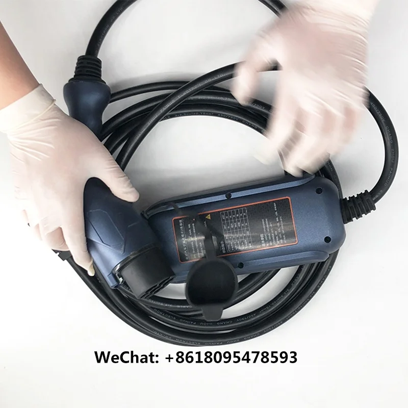 32A J1772 Type1 Mode2 Electric Car Charger EV Cable Fast Charging Mennekes Plug Industrial Ce Electrical Plug Socket 