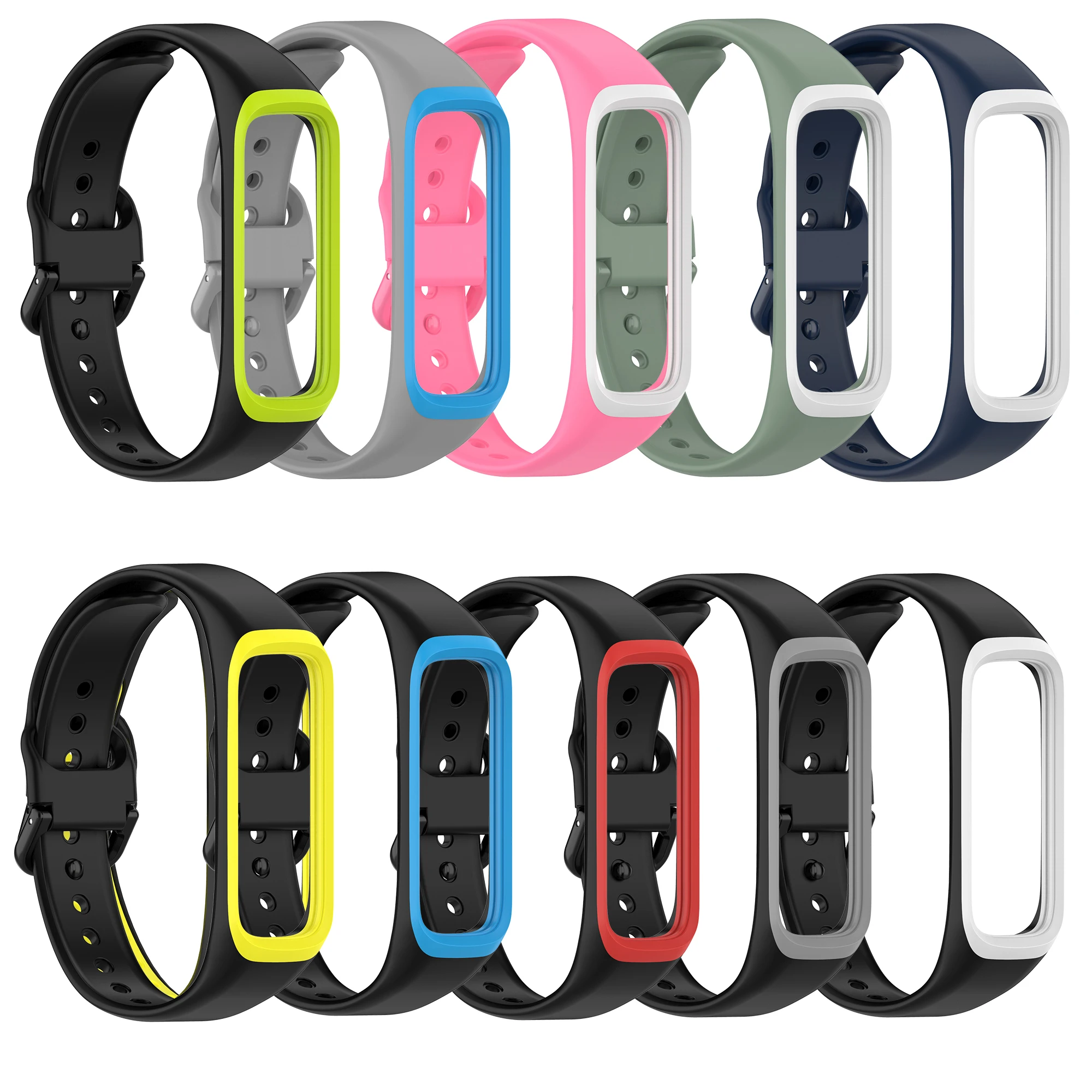 Silicone Double Color Galaxy fit2 SM-R220 Strap Replacement for Samsung galaxy fit 2 Smart watch band
