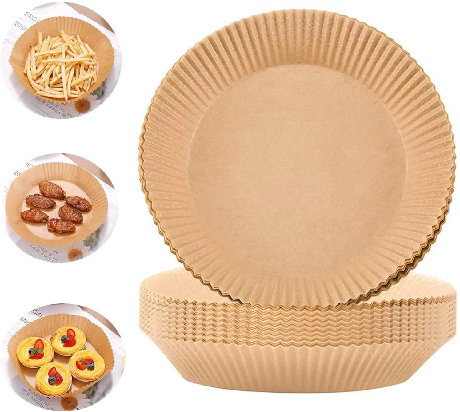 Wholesale Air Fryer Parchment Paper Liner Non-stick Greaseproof Disposable Air Fryer Paper