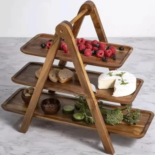 Kitchen Parties Food Grade Acacia Steak Serving Cutting Board Rectangle Pizza Bread steak Dinner Wood Plate for food