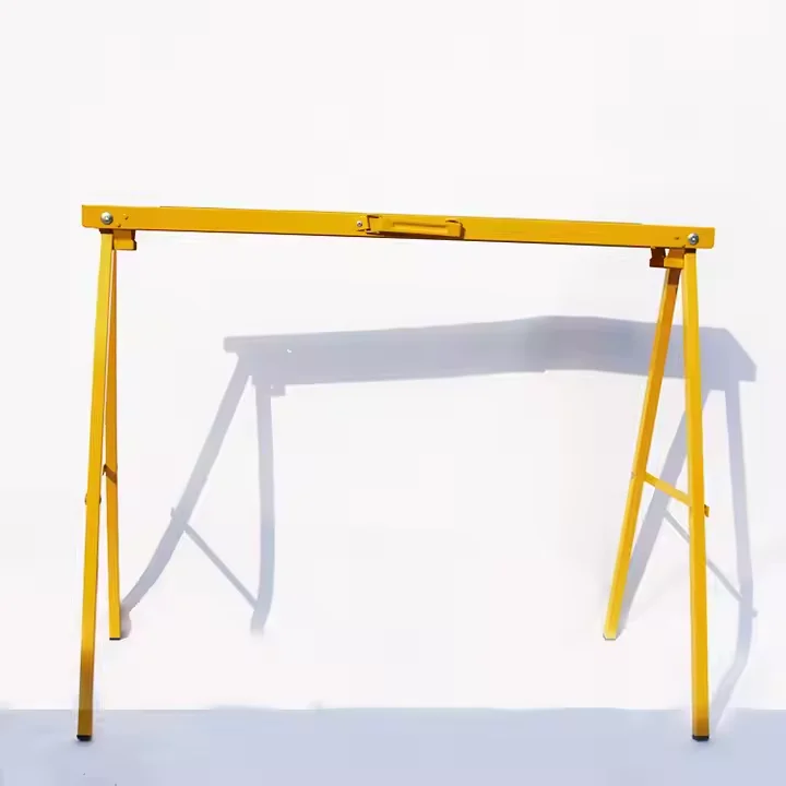 High quality folding metal saw horse bracket for woodworking Adjustable Telescopic Builders Trestle Woodworking bench