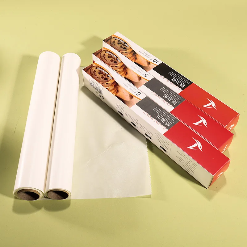 Factory Wholesale Customized White Silicone Parchment Baking Paper Roll Easy Cut Grease Proof Custom Color Options Available