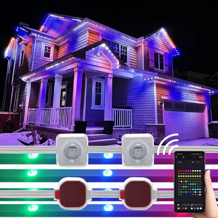 Factory Led pixel point light UCS2904 WS2811 rgbic permanent IP68 waterproof outdoor decoration led christmas pixel lights