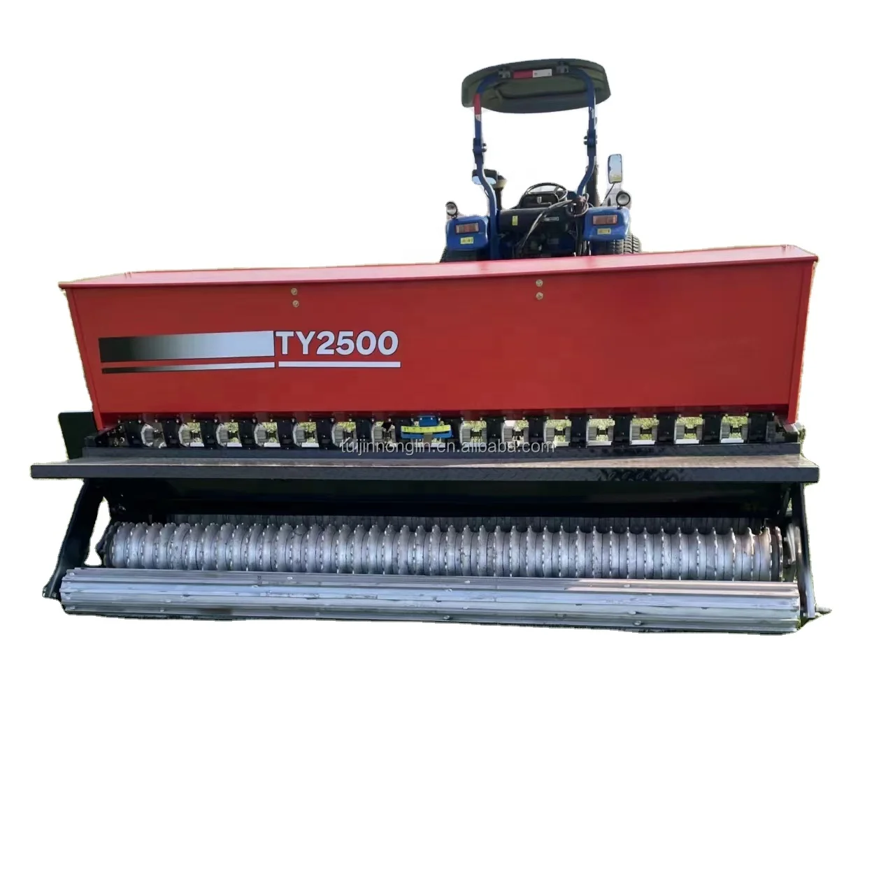 1800 agricultural grass seed seeder, mechanized lawn planting equipment, tractor towed grass seed seeder FOB