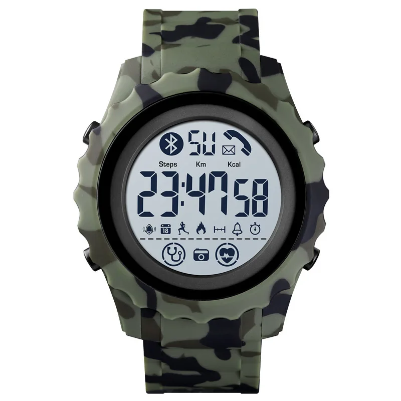 1626 rohs mobile phones ios smart heart rate large watch men skmei