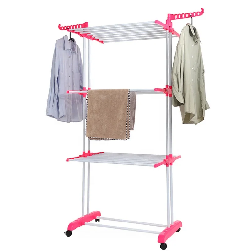 Cheap Multifunctional Laundry Dryer Hanger Stand Folding 4 Tiers Drying Clothes Rack