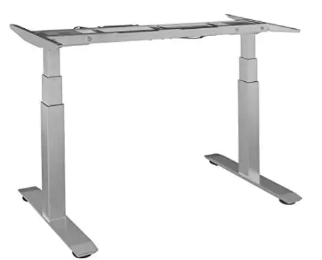 Three-section Cylindrical legs Standing Up Dual Motor Electric Standing Desk Frame Adjustable office desk