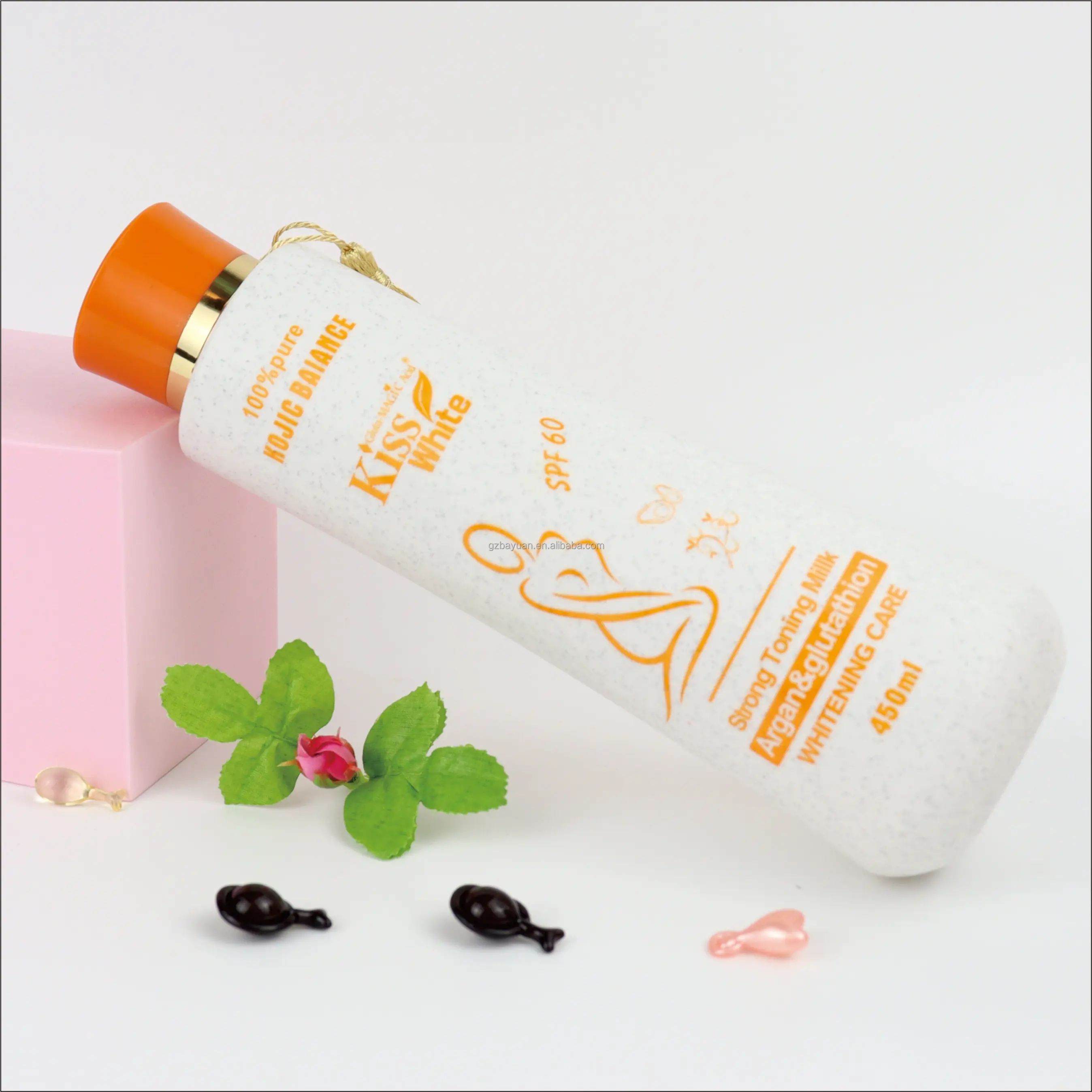 Крем для тела Kiss White от частного бренда молочный Осветляющий Kojic коллаген морковь светящийся отбеливающий лосьон черной