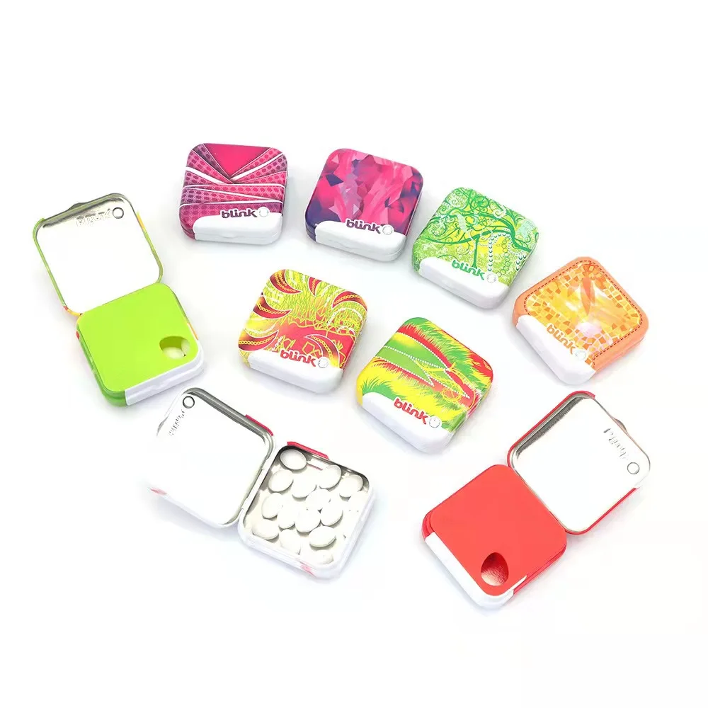 Oem Iron Spoons Metallic Customised Spice Jars Lid Smell Proof Small Tin Can Metal Square Box