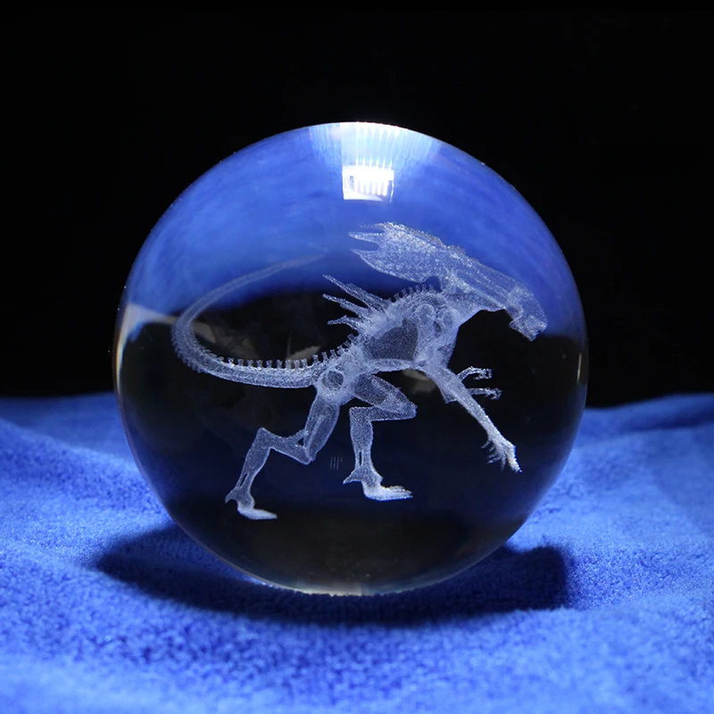Custom Animation Game Character Design Laser Engraving LOL Dragon Ball Super 3D Crystal Ball Toys
