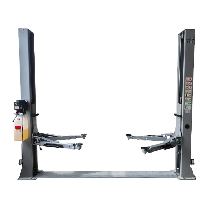 4 ton lifting 2 post floor plate car lift / 4000kg two post car lift  double lock release