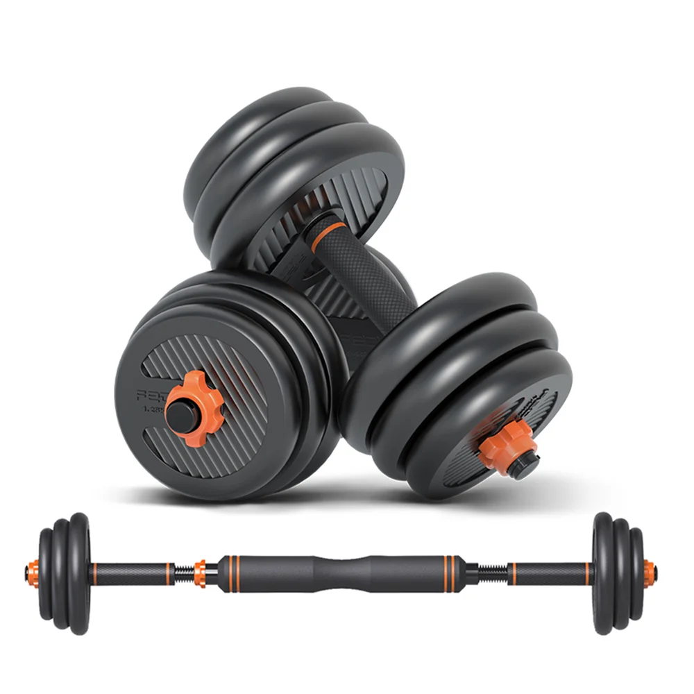 Factory wholesale 6 In 1 Gym Equipment Free Weight Dumbbell Adjustable kettlebell dumbbell barbell set