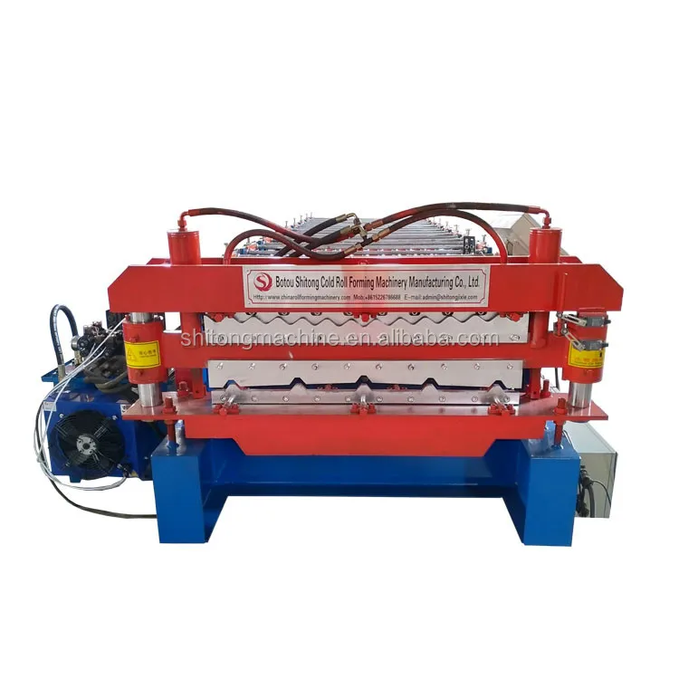 988-1000 corrugated sheet double layer roll forming machine automatic profile grape trellis roll forming machine
