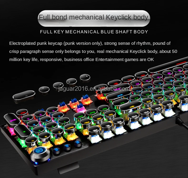 Amazon hot selling full-size 104 key gaming keyboard aluminum alloy pink panel mechanical keyboard for desktop laptop