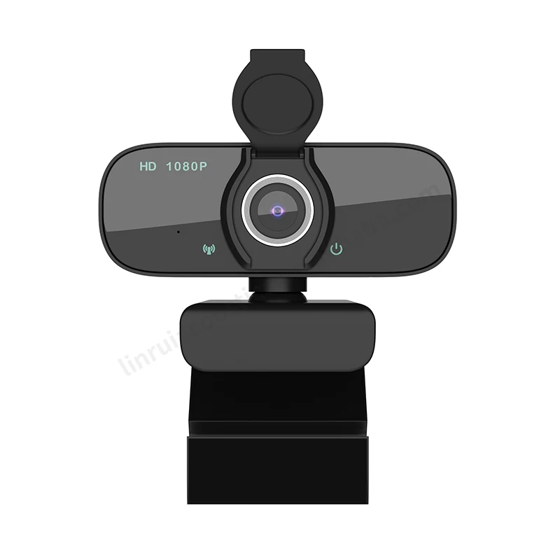 New Trend Black Usb Webcam With Privacy Cover Tripod Stand Built-In High Sensitivity Free Adjustment Easy To Use With Mic