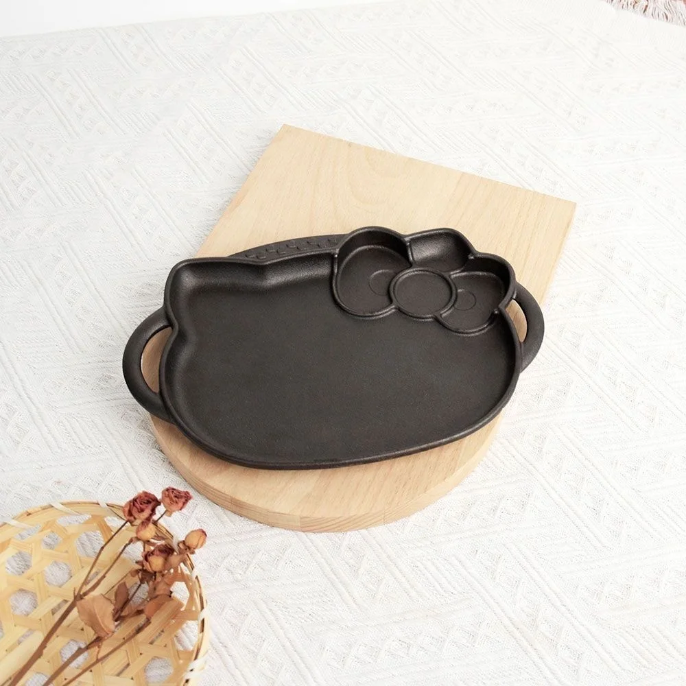Kitty Cat Cast Iron Frying Pan Cute Cartoon Cat Pot Mini Frying Egg Pan Non-stick Breakfast Pot Fried Egg Mold