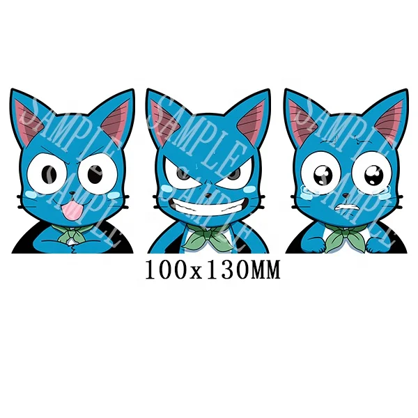New Anime Designs Fairy Tail 3D Motion Car Stickers Lenticular Waterproof Home Accessories Decals for Laptop Refrigerator Home D