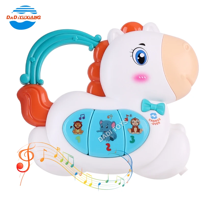 DADI OEM/ODM New Design Cartoon Horse Electronic Baby Piano Toys Musical Piano Toys