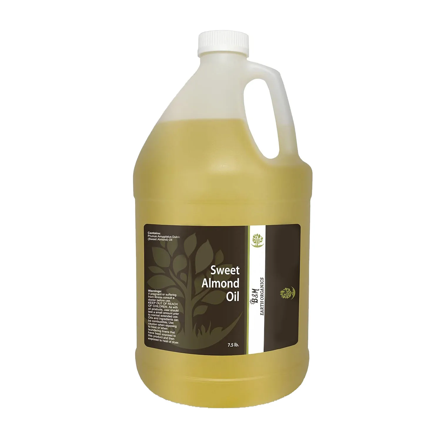 Sweet Almond Oil Gallon 100% Pure Carrier for Massage Essential Oils Hair & Skin Care Benefits Moisturizer Softener