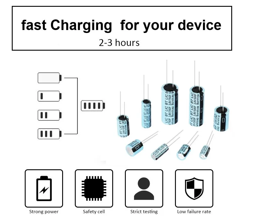 YKY Graphene supercapacitor battery 3.8V750F ultra capacitor for power capacitor