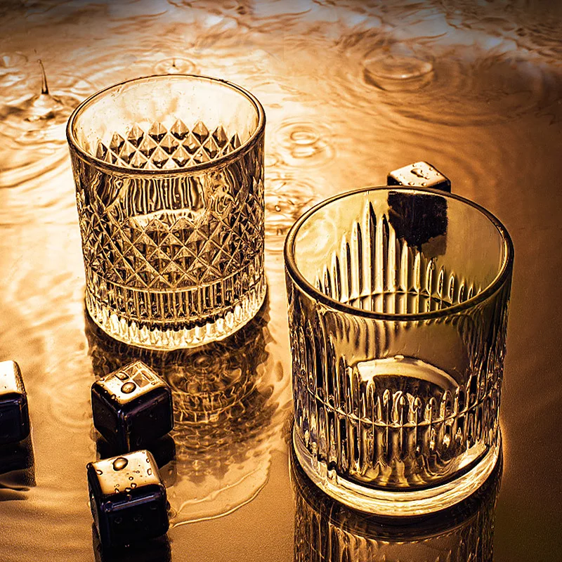 New design Brandy Snifter Whiskey Glass Spin 360 Not Fall Tumbler Wine Glasses Bar Restaurant Top Whisky XO Chivas Rock Cup