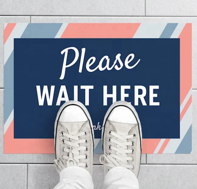 Solvent Printing Social Distancing Die Cut Decal Vinyl Floor Sticker For Decorative