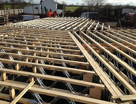 Metal web joists designed and manufactured Timber Structure Metal Steel Web Floor Truss Joists System