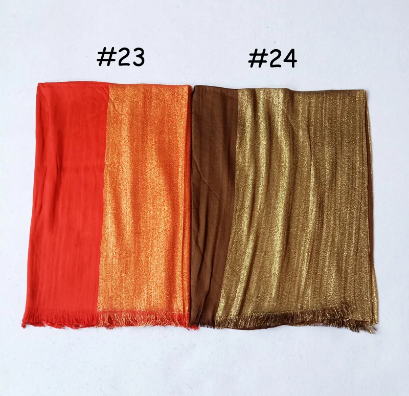 Stocks lady hot popular design Dubai style jacquard rayon shiny lurex gold shimmer scarf viscose hijabs
