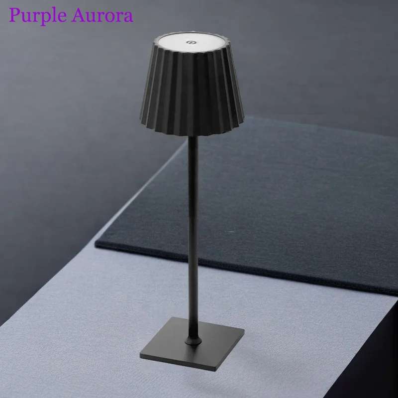 Tiffany Bedside Rechargeable Cordless Wireless Restaurant USB Charger Led Side Table Lamps Home Decor Luxury