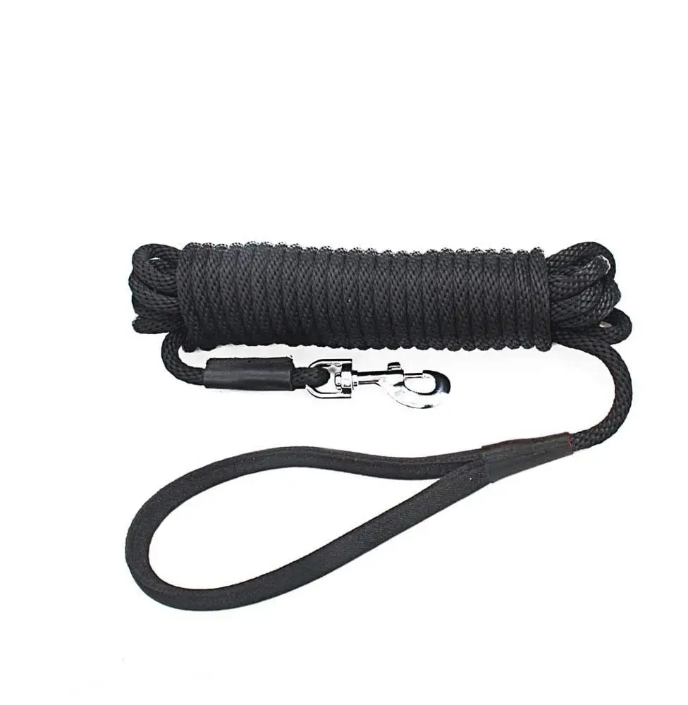 Check Cord Dog Lead Long Dog Training Leash Tracking Line with Comfortable Handle Heavy Duty Puppy Rope Lead
