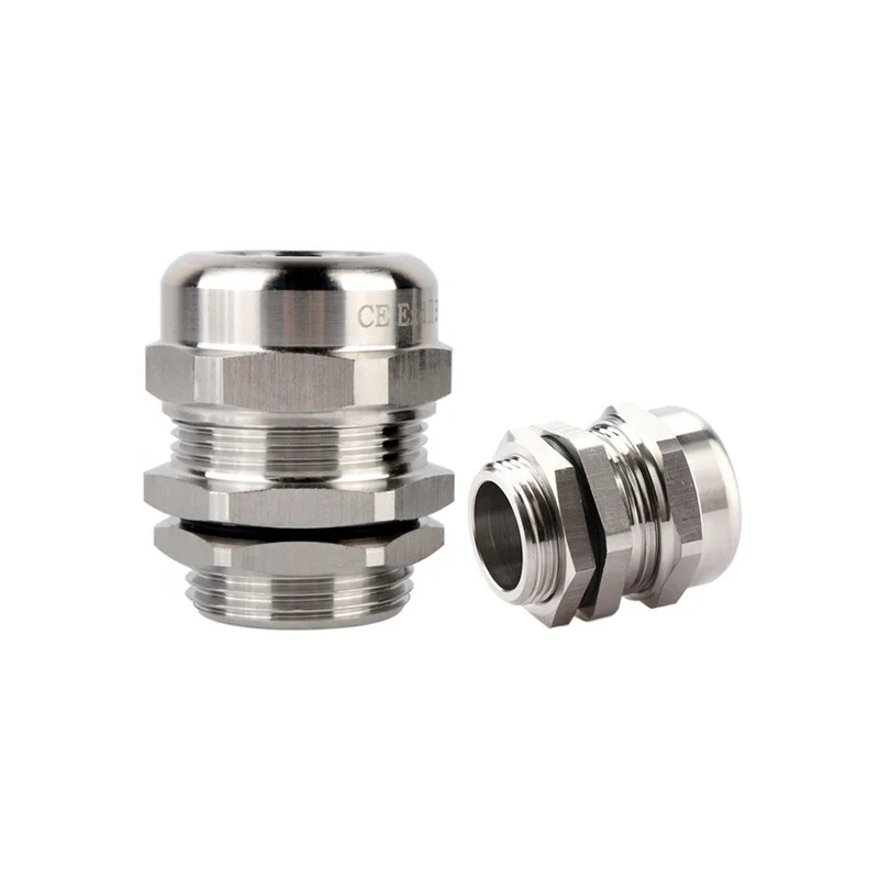 waterproof IP68 connector hot sale M12*1.5 SS304 SS316 Spiral Metal Stainless Steel Cable Glands