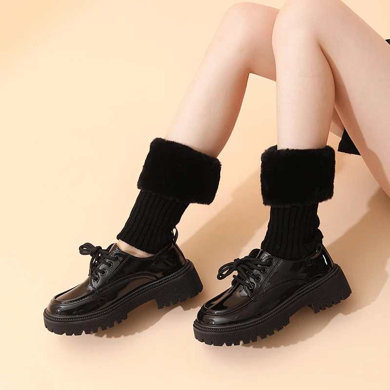 Good Wholesale Cute Dance Womens Socks Short Fur Boot Covers Winter Party Girl Lolita Fur Slouch Leg Warmers