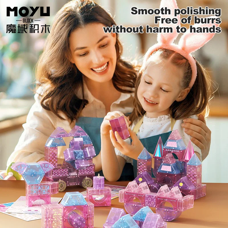High Quality Transformable Magnetic Sticks tiles Building Blocks Educational Games Princess Magnetic Blocks Toys For Children