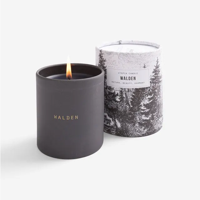 Eco-friendly black candle tube box custom wax kraft boxes gift paper tubes packaging boxes for candle