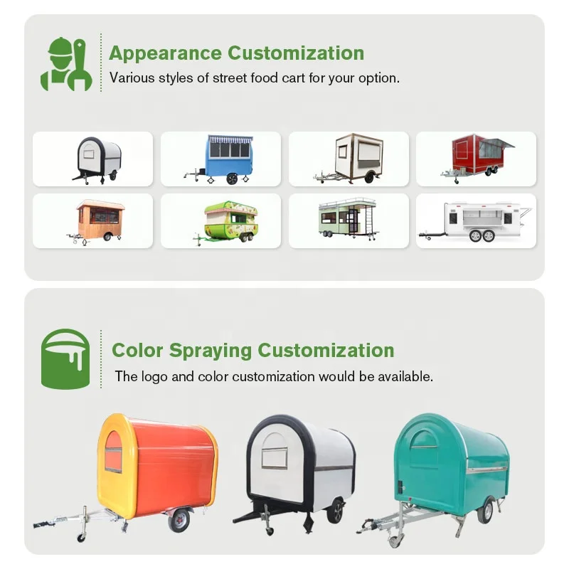 Bus Mobile Tornado Potato Food Cart Vintage Hot Cold Food Truck Mobile Kitchen Moto and Camper for Sale