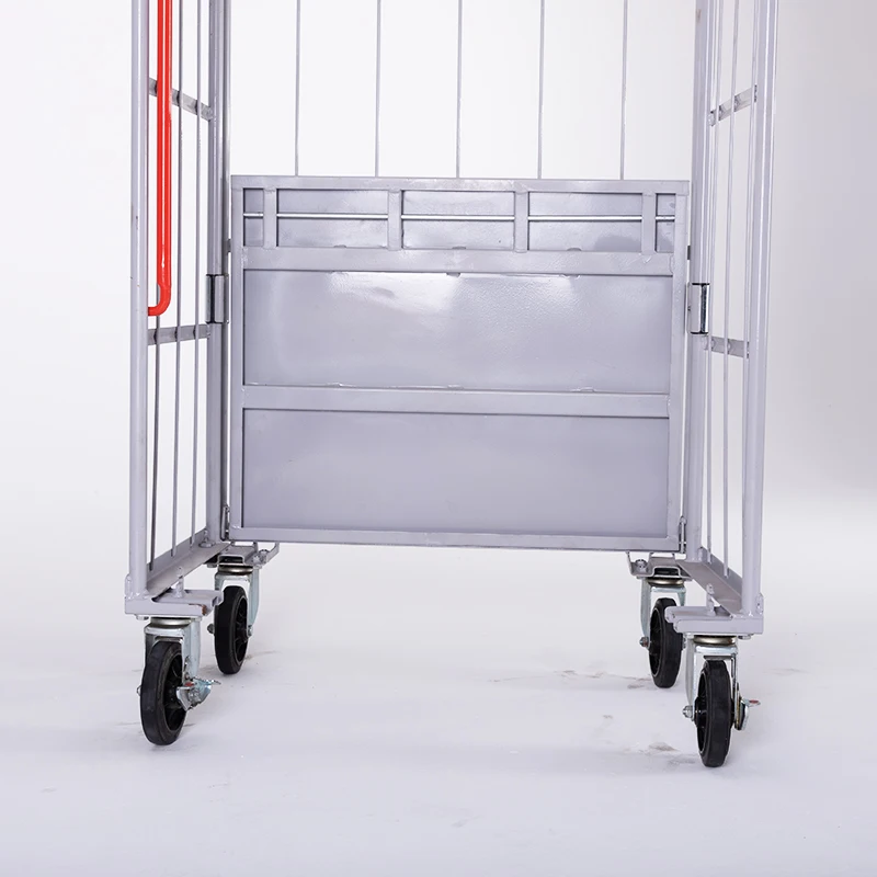 Wholesale 3-Side 600 Kg Capacity Durable Storage Steel Folding Roll Cage Trolley