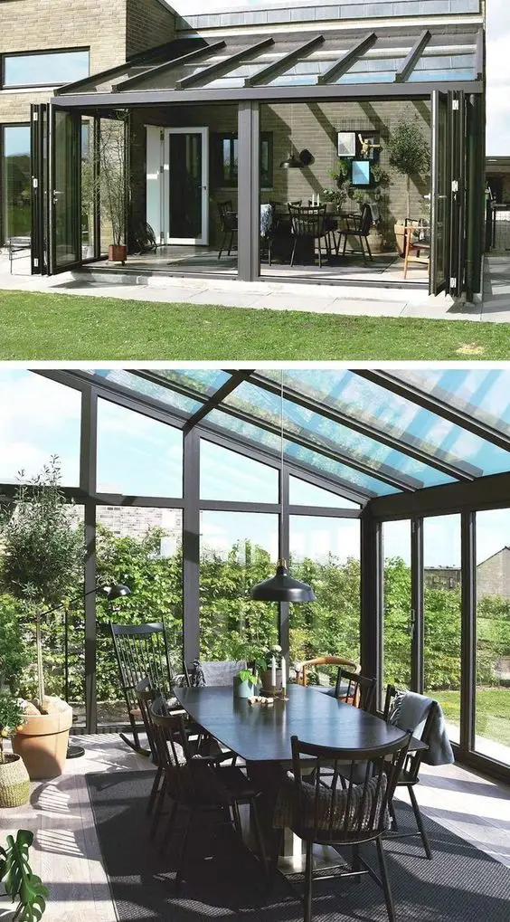 Veranda Aluminum Glass Customized Winter Garden Sunroom Greenhouse Energy saving aluminum sunroom glass houses