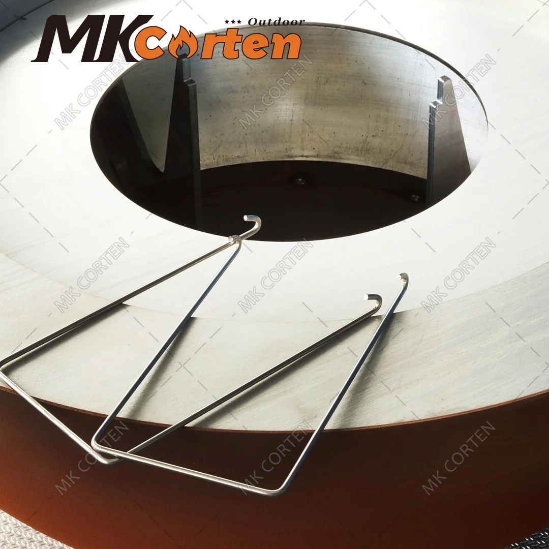 Customizable Carbon Corten Steel Barbecue Grill Bbq Gas Burning