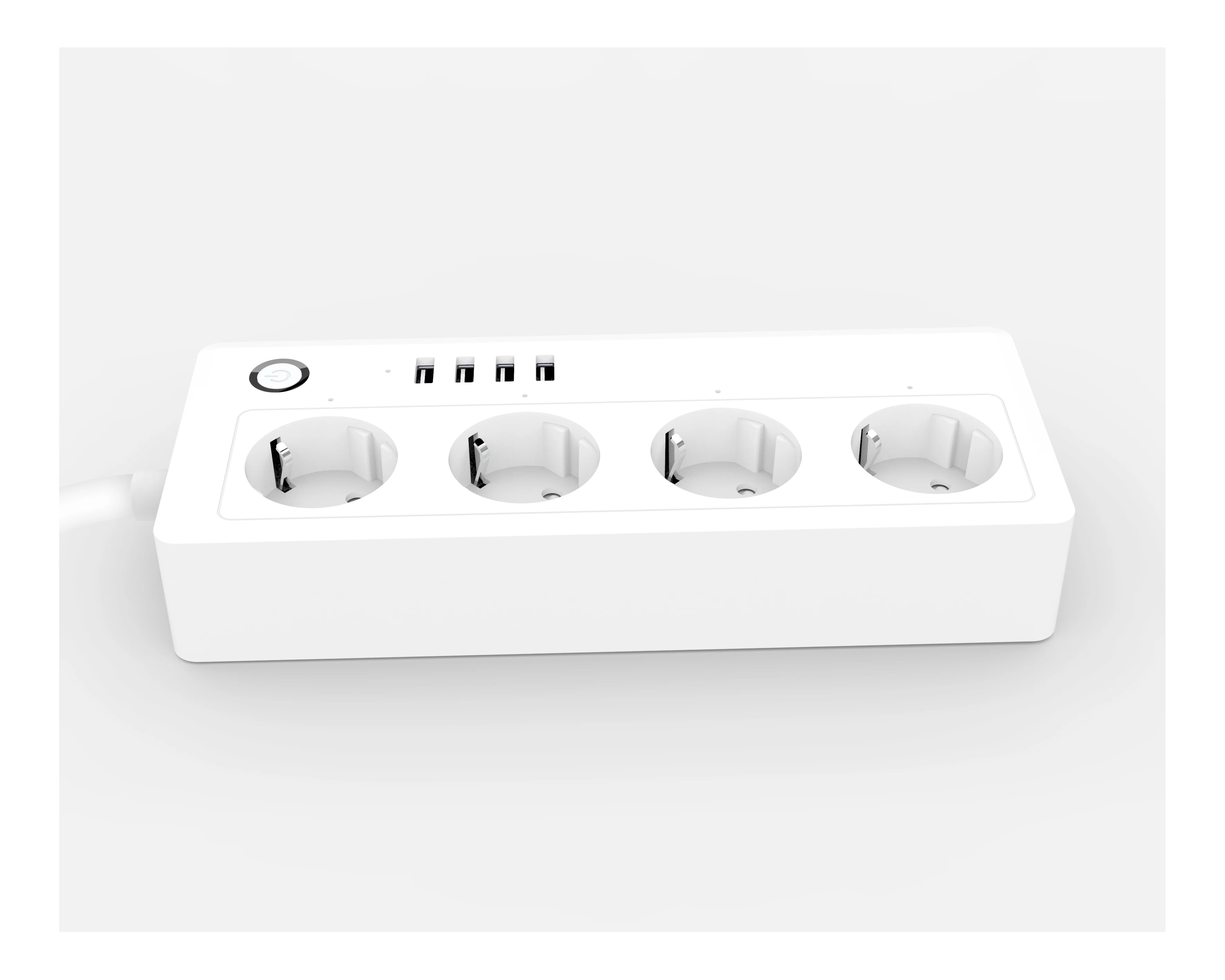 Tuya Wifi Wireless Remote Control Smart Power Strip EU Standard with Surge Protector App Monitor with USB Ports