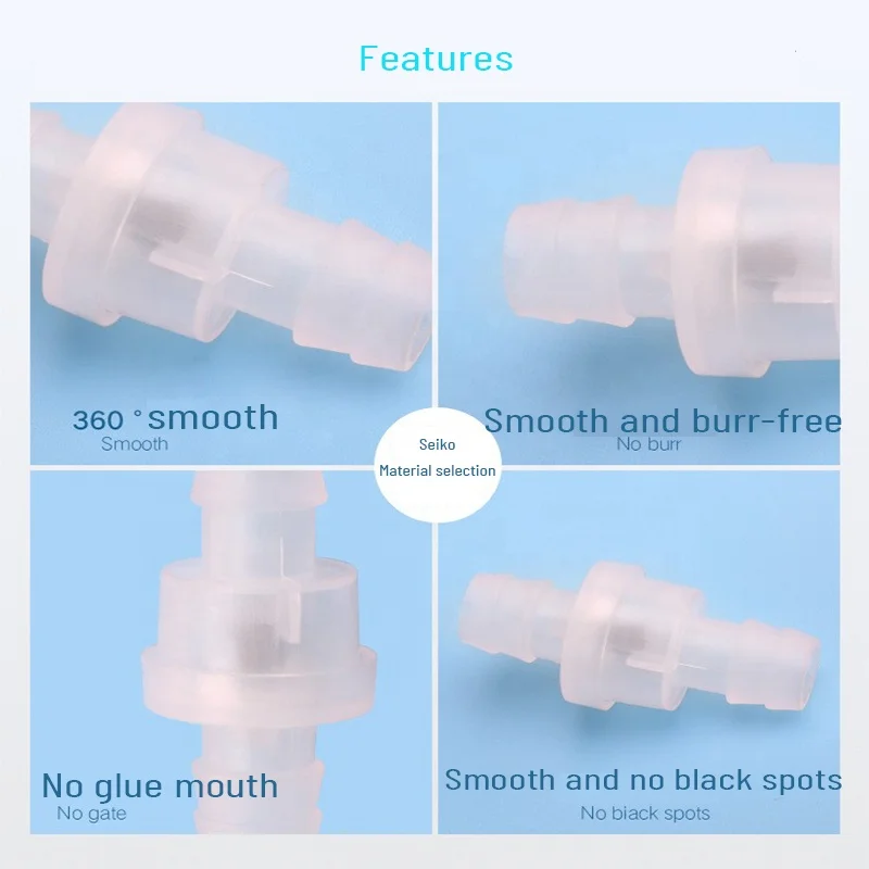 Wholesale Plastic  Micro Hose Check Valve One Way Valves Backflow  Prevention Ozone Resistant Oil Resistant Water Stop Valve