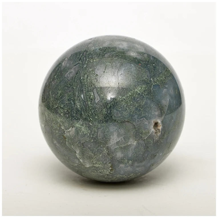 Hot Selling Natural Crystals Stone Blue Water Grass Agate Ball For Decoration