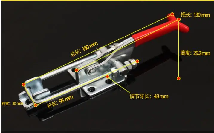 304 Stainless Steel Toggle Latch Bag Parts & Accessories for Clamping Luggage Type Hook & Rivet