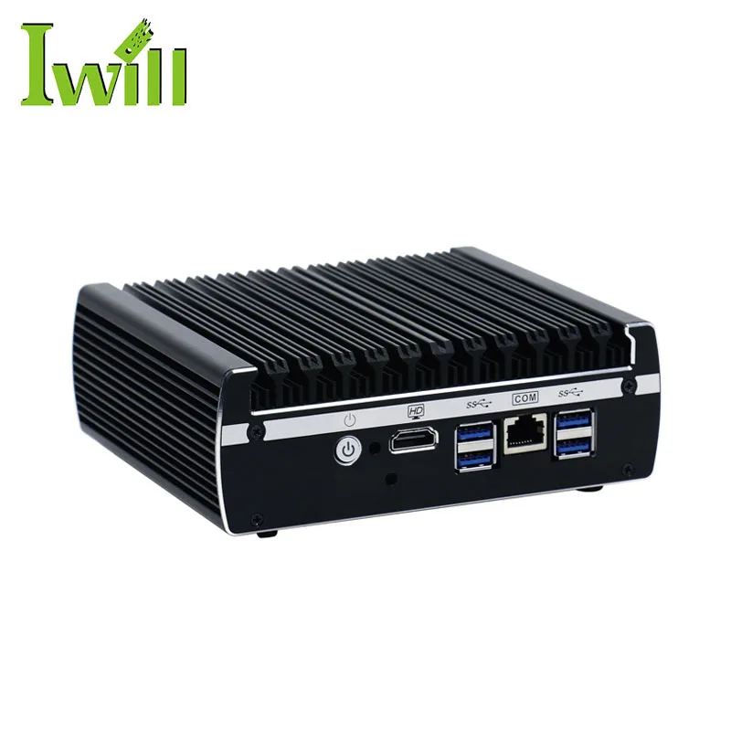 Cheap pc N13L6 i5 7200u aluminum metal case with 1RJ45 2*DDR4 6LAN 4USB3.0 SSD+HDD Support Linux Os