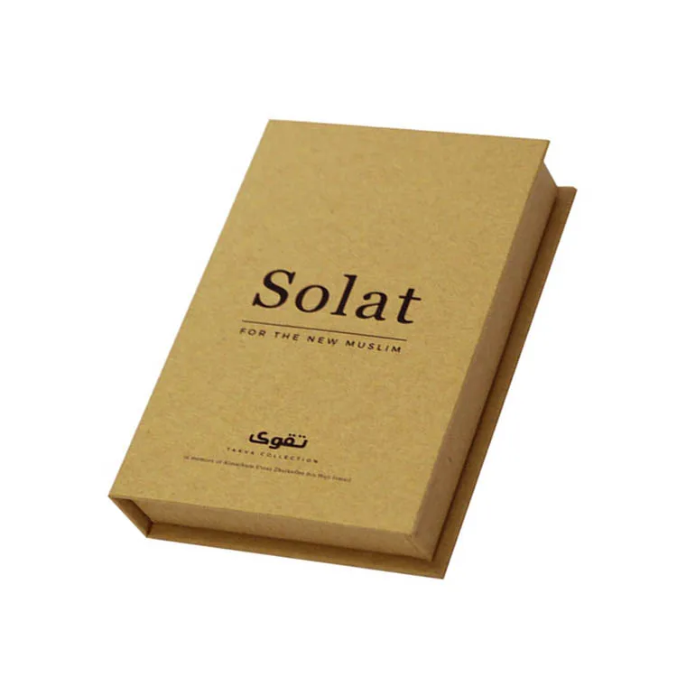 Luxury Friendly Custom Kraft Paper Book Shape Hard Flip Top Small  Folding Paper Box Magnetic Gift Box Packaging