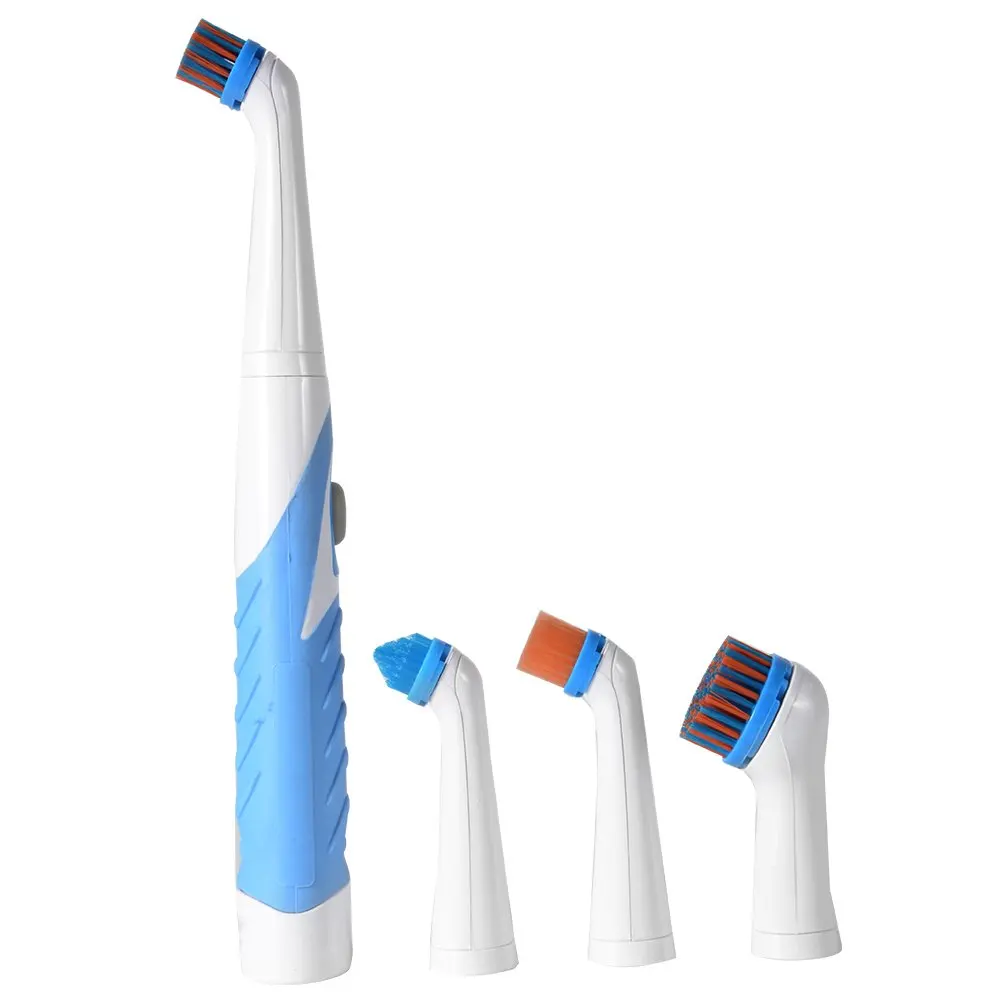 Super Sonic Scrubber with 3 replacement Household Power Scrubber Brush Kit Oscillating Power Scrubber Cleaning Tool in Bathroom