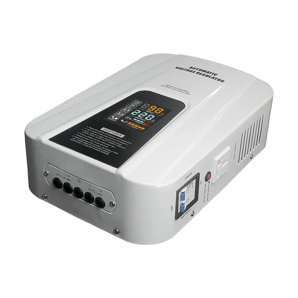 Wall mounted Servo Motor Control 10kva 150v-250v Svc Avr Voltage regulator Stabilizer for home