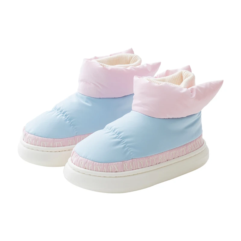 2023 new high-top waterproof cotton slippers to wear warm outside in winter wholesale