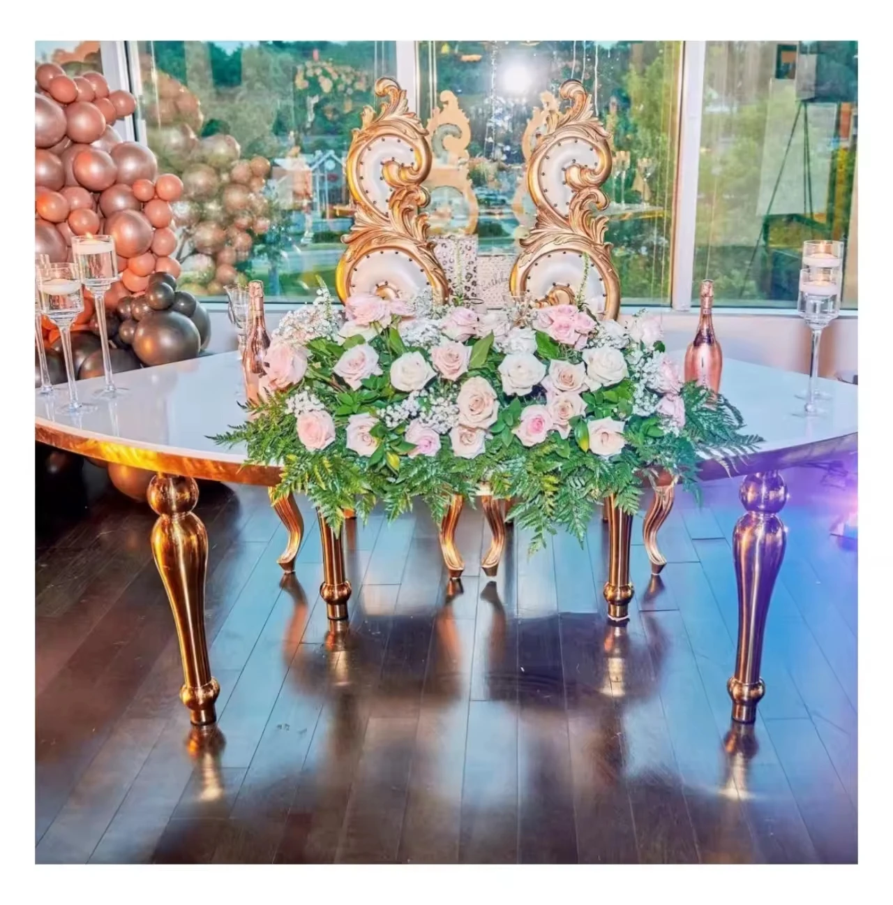 Wedding furniture table and chairs bridal sweetheart cake table wedding reception table