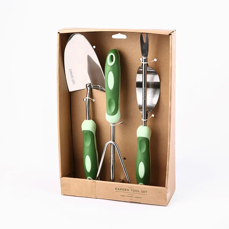 3 Piece garden tools and equipment custim gardening shovel rack fork tools socket set