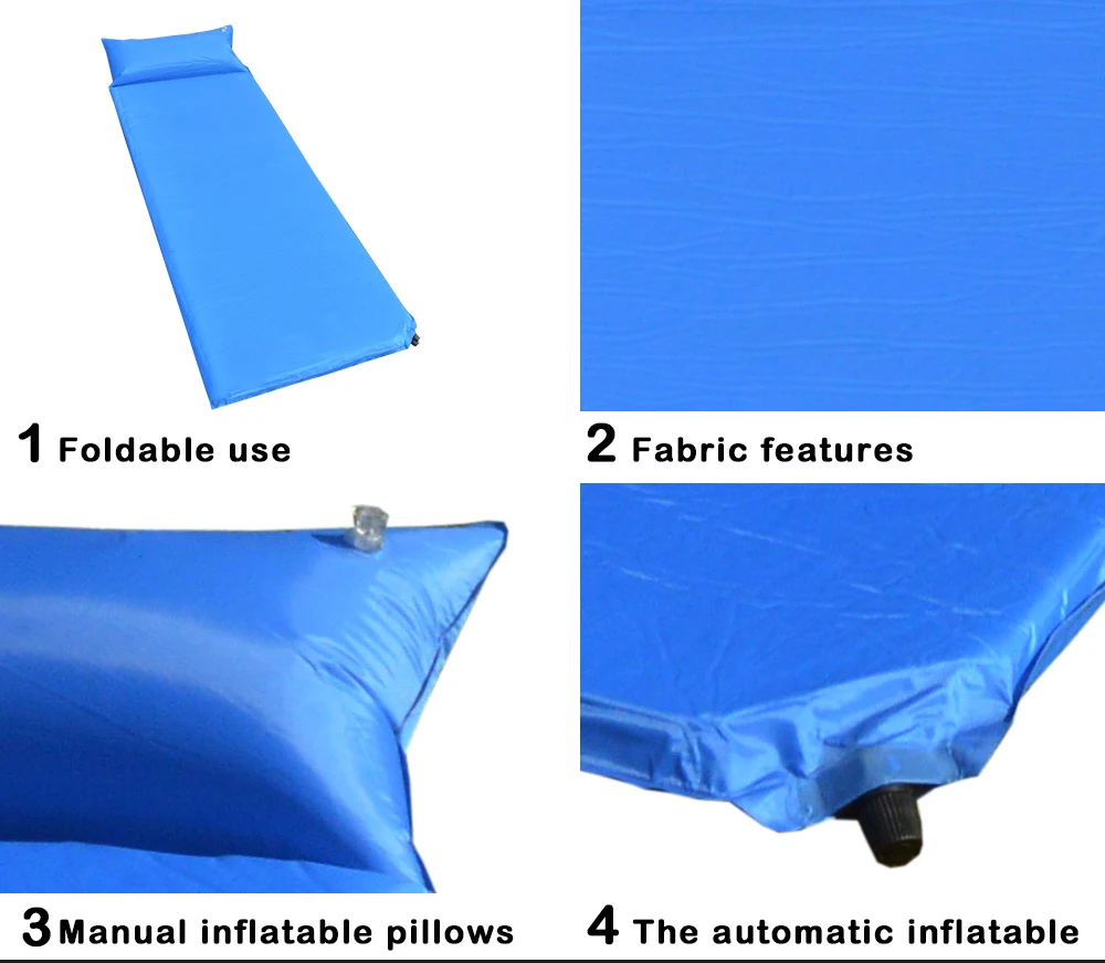 HOT SELLING Outdoor camping Self-inflated sleeping mat/pad